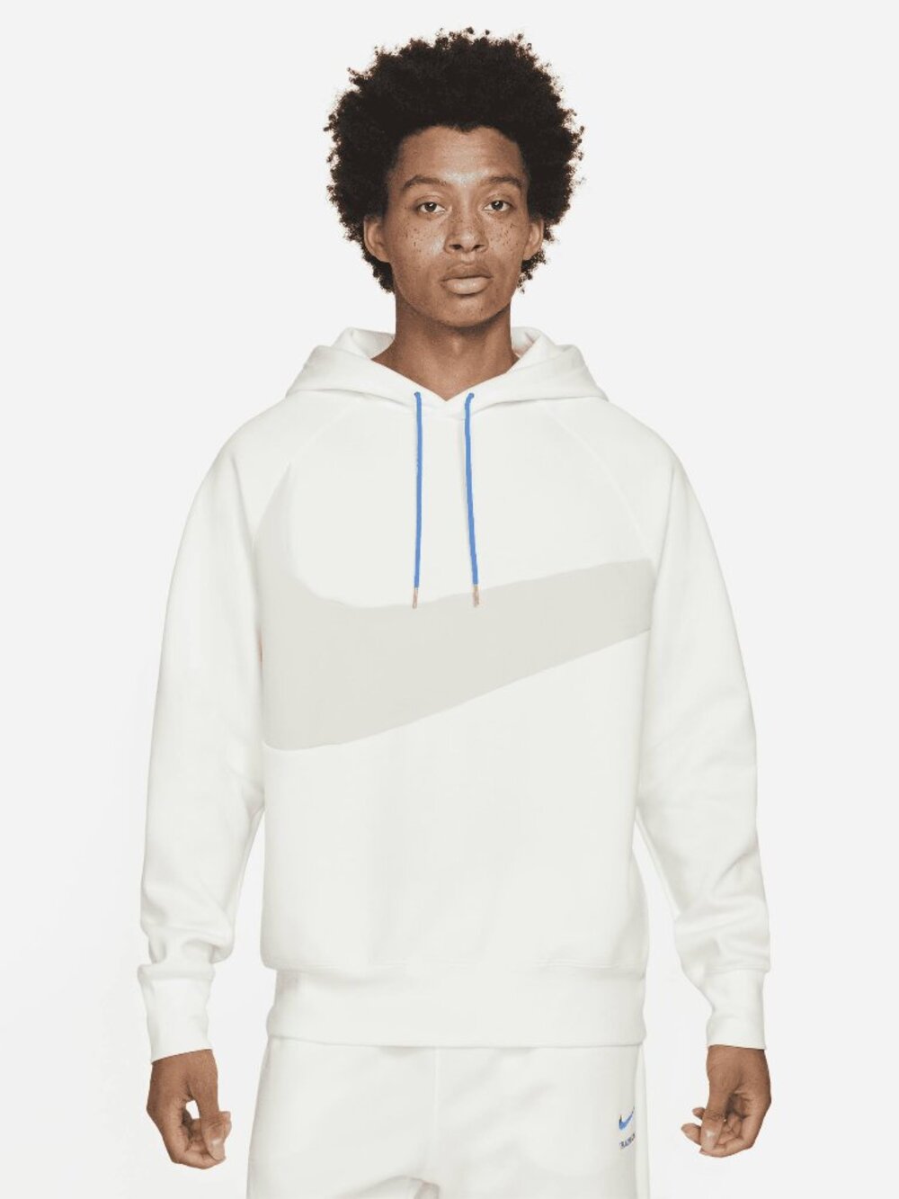Nike Sportswear Tech Fleece Pullover Hoodie Off-White Cream Swoosh L